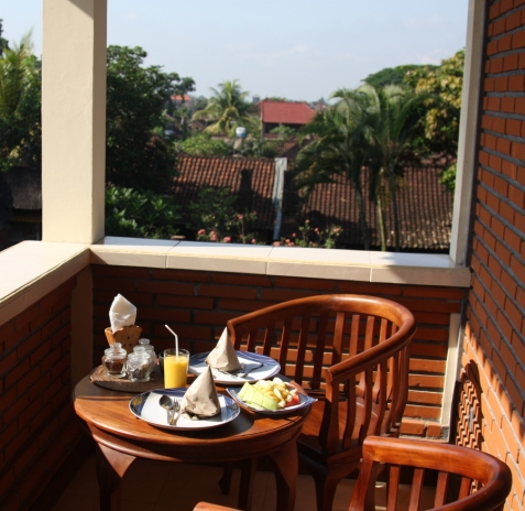 Enjoy your choice of breakfast on the balcony